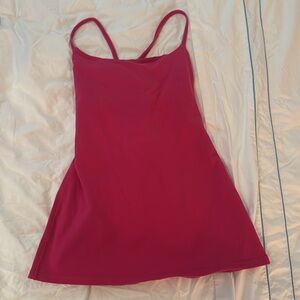 Fuscia lululemon criss cross back top